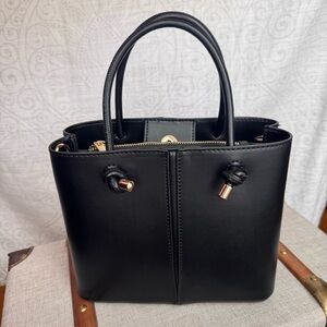 Zara | Black Mini Bag with Gold Accents